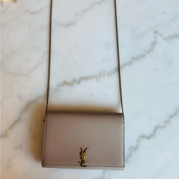 Yves Saint Laurent Tan Crossbody Bag with Iconic Logo - Picture 6 of 6